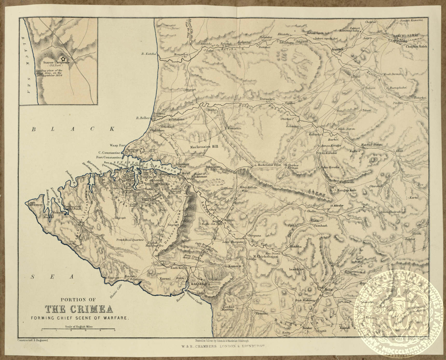 Portion of the Crimea forming chief scene of warfare.